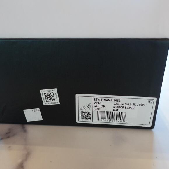 Larroude Ines Pumps Womens Size 8 Mirror Silver Specchio Slingback Heels Dressy - Picture 2 of 16